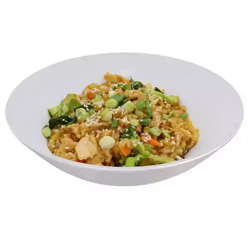 TERIYAKI CHICKEN RICE BOWL Low-poly 3D model