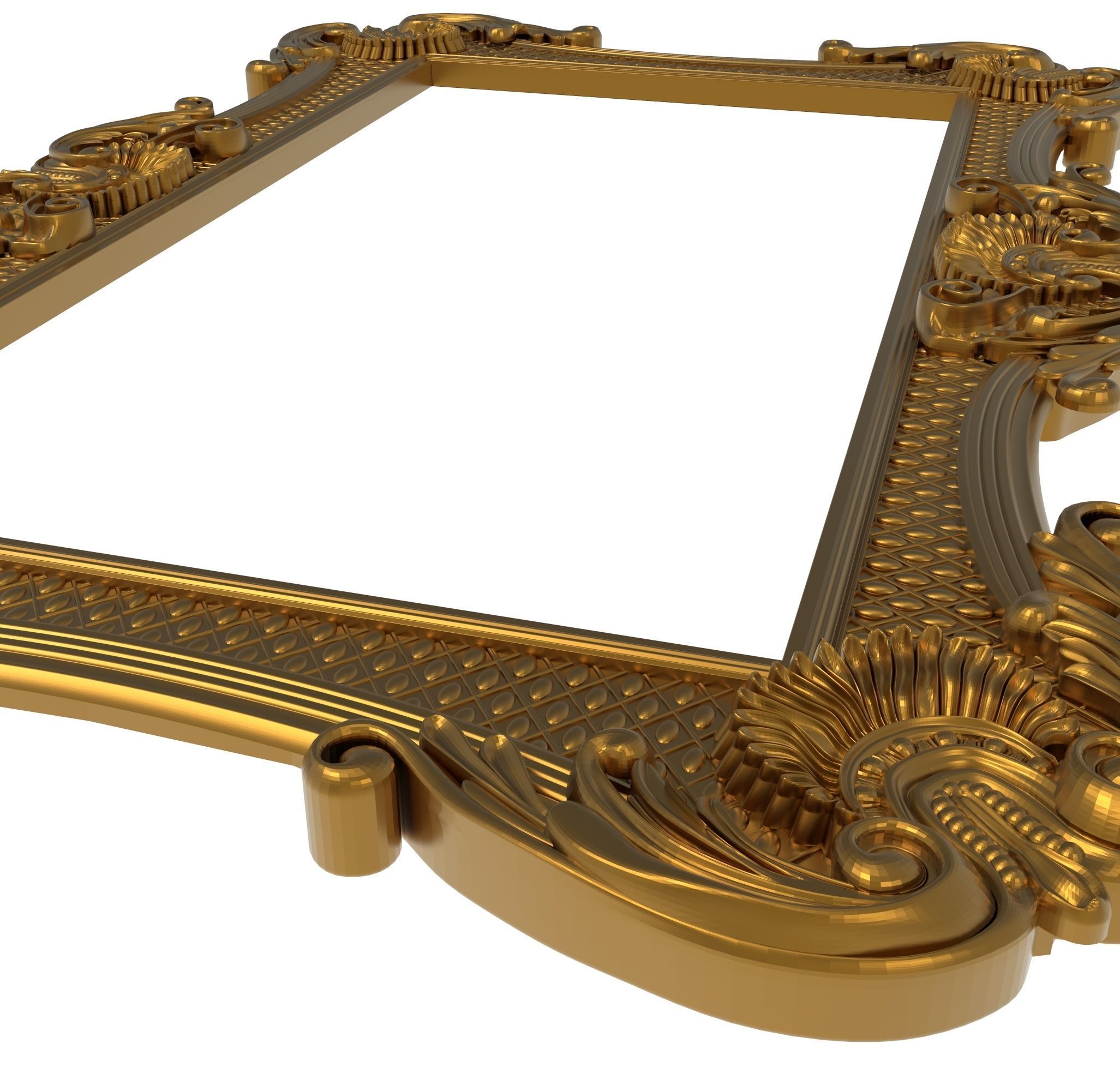 Carved Picture Frame  3D model_6