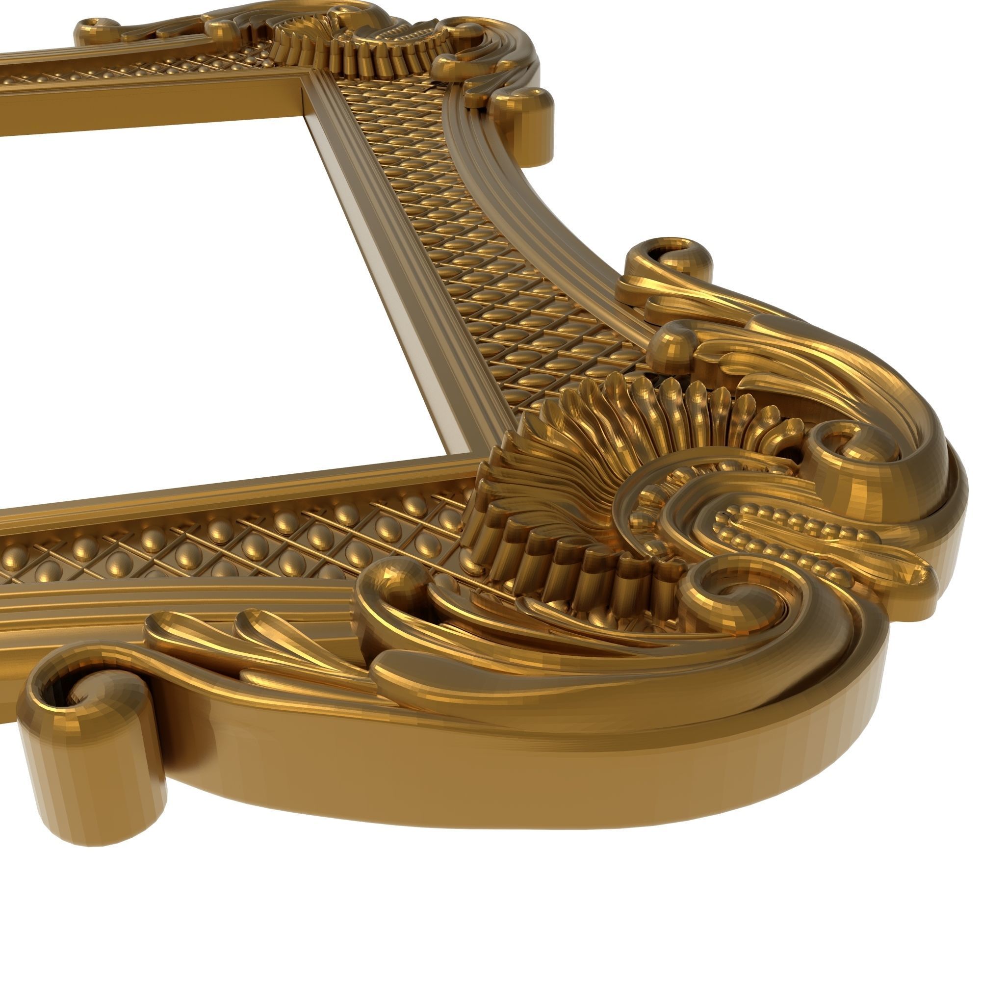 Carved Picture Frame  3D model_3