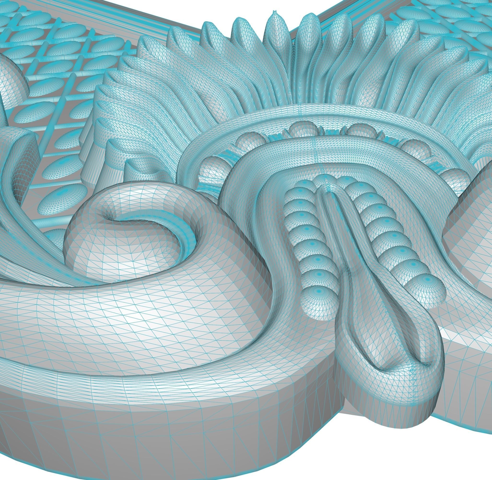 Carved Picture Frame  3D model_7