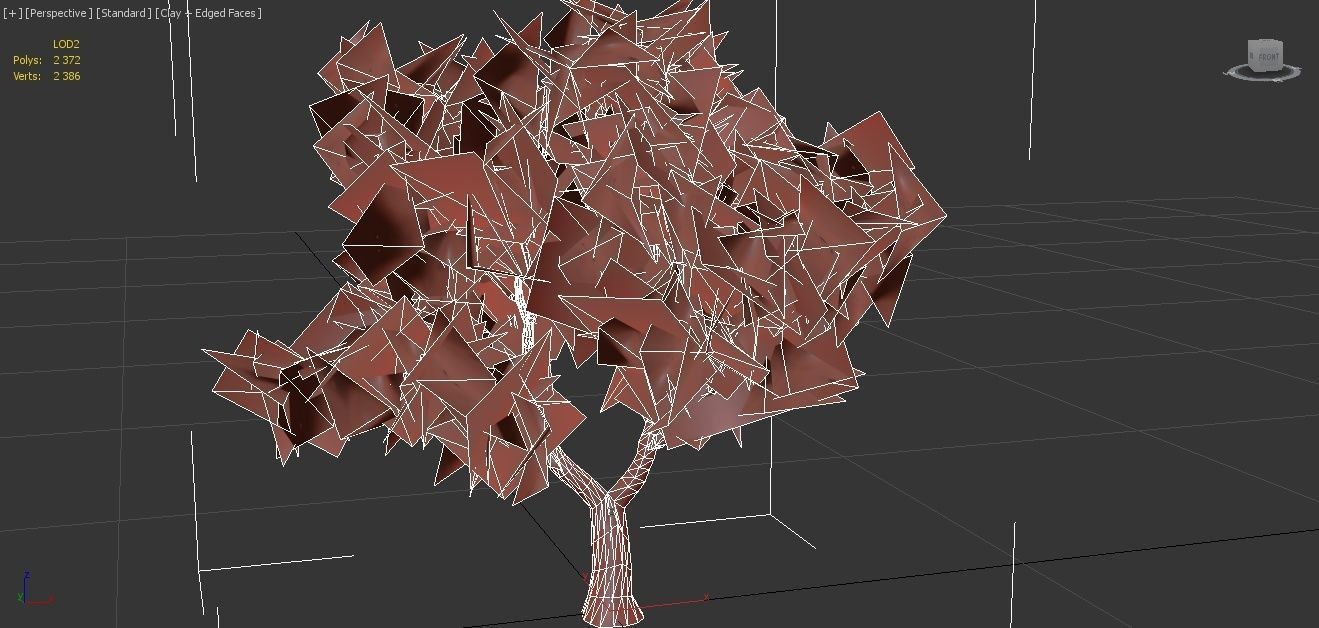 London Plane Tree LODs Low-poly 3D model_7