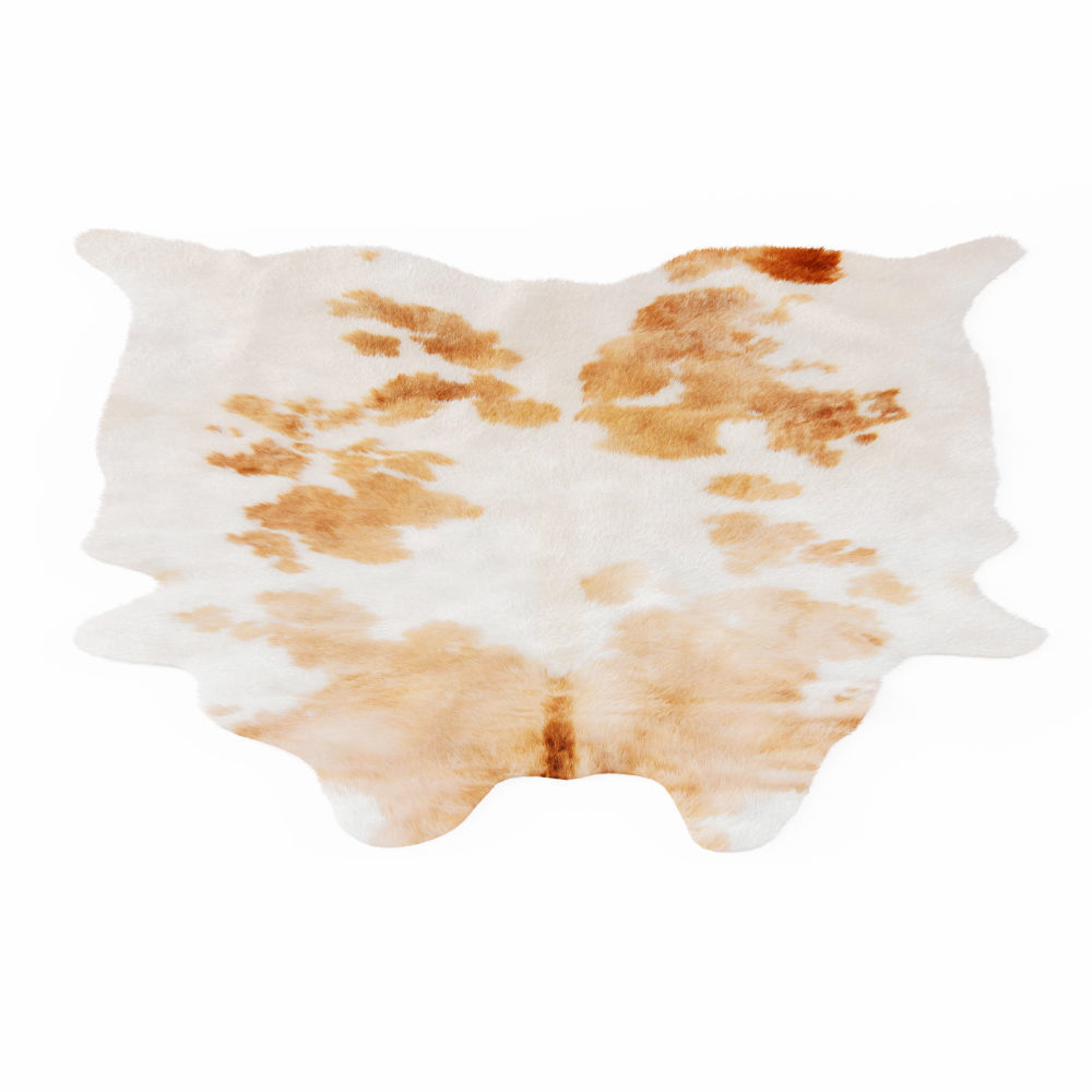 Spotted Brown And White Cowhide Rug 3D model_1