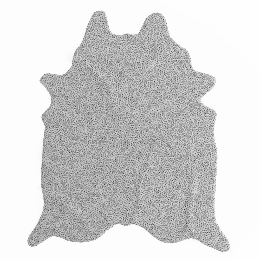 Spotted Brown And White Cowhide Rug 3D model_4