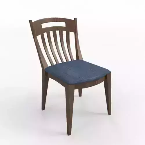 Chair wooden dining with fabric seat