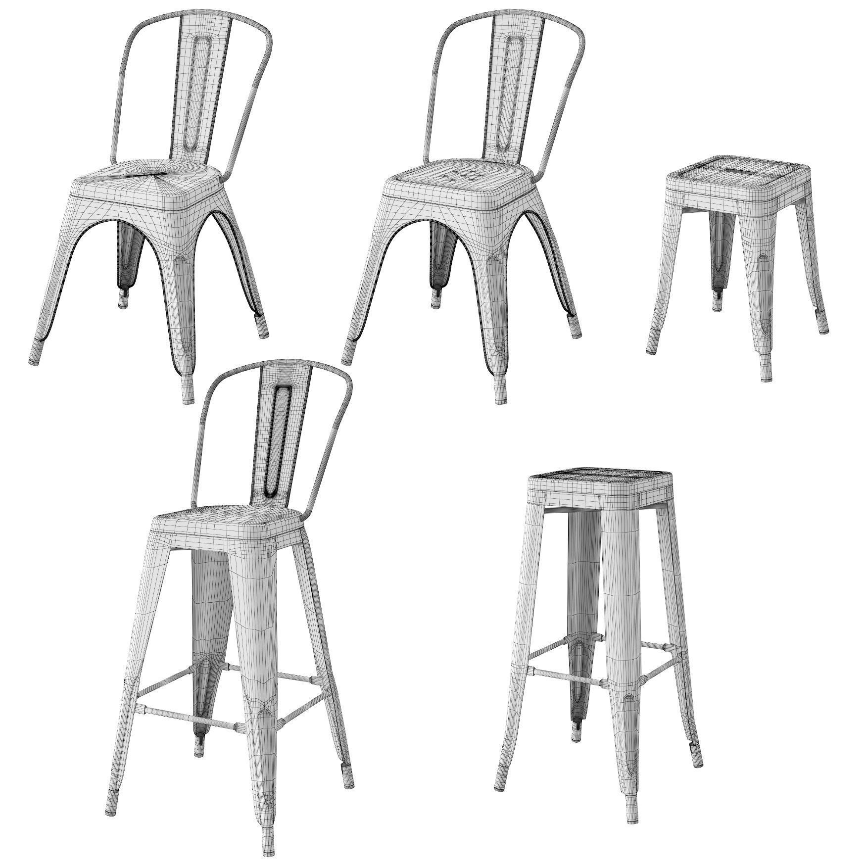 TOLIX Loft Chairpro 3D model_1