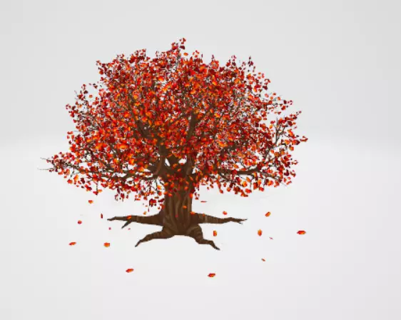 maple autumn tree Free 3D model_0