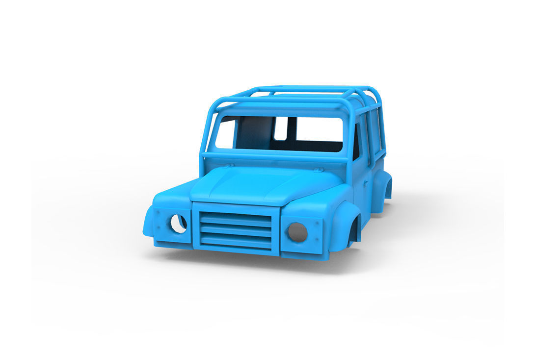 Land Rover Defender 90 LE 1997 3D print model_4