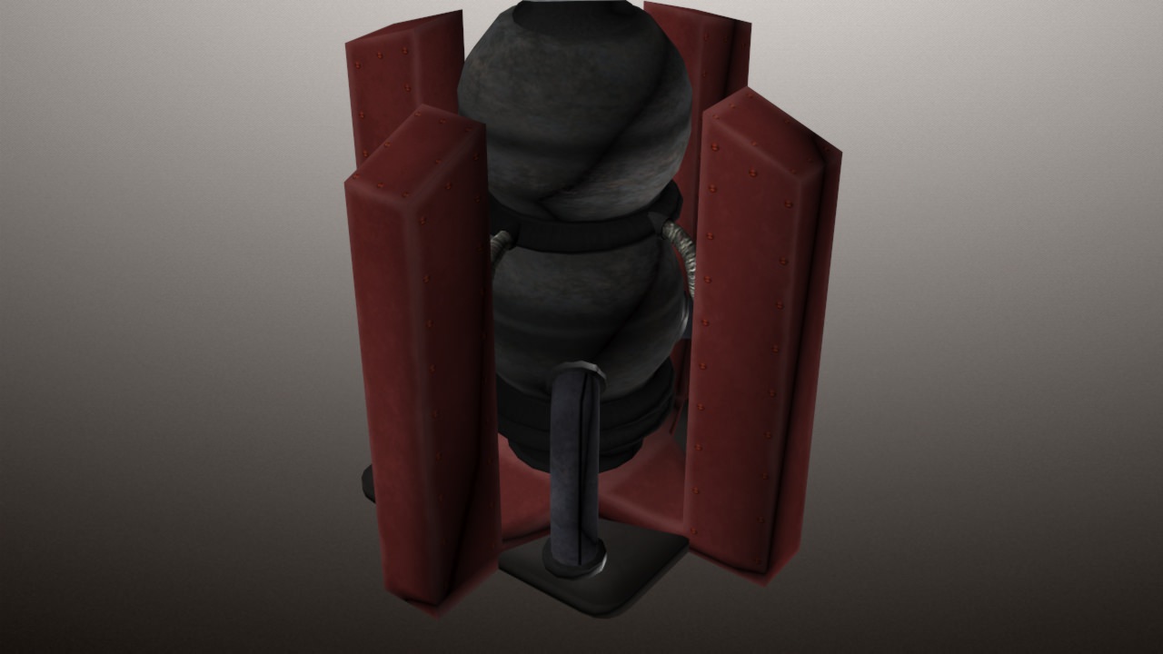 Tesla Coil Tower Low-poly 3D model_5