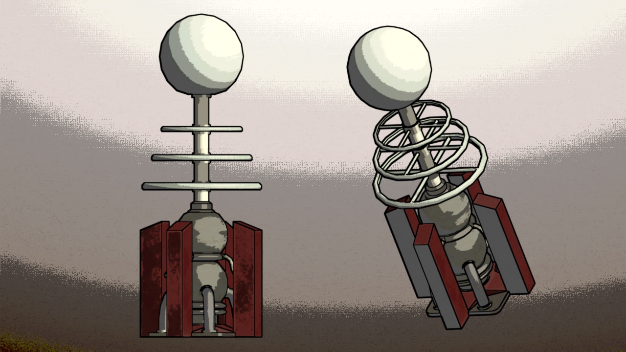 Tesla Coil Tower Low-poly 3D model_3