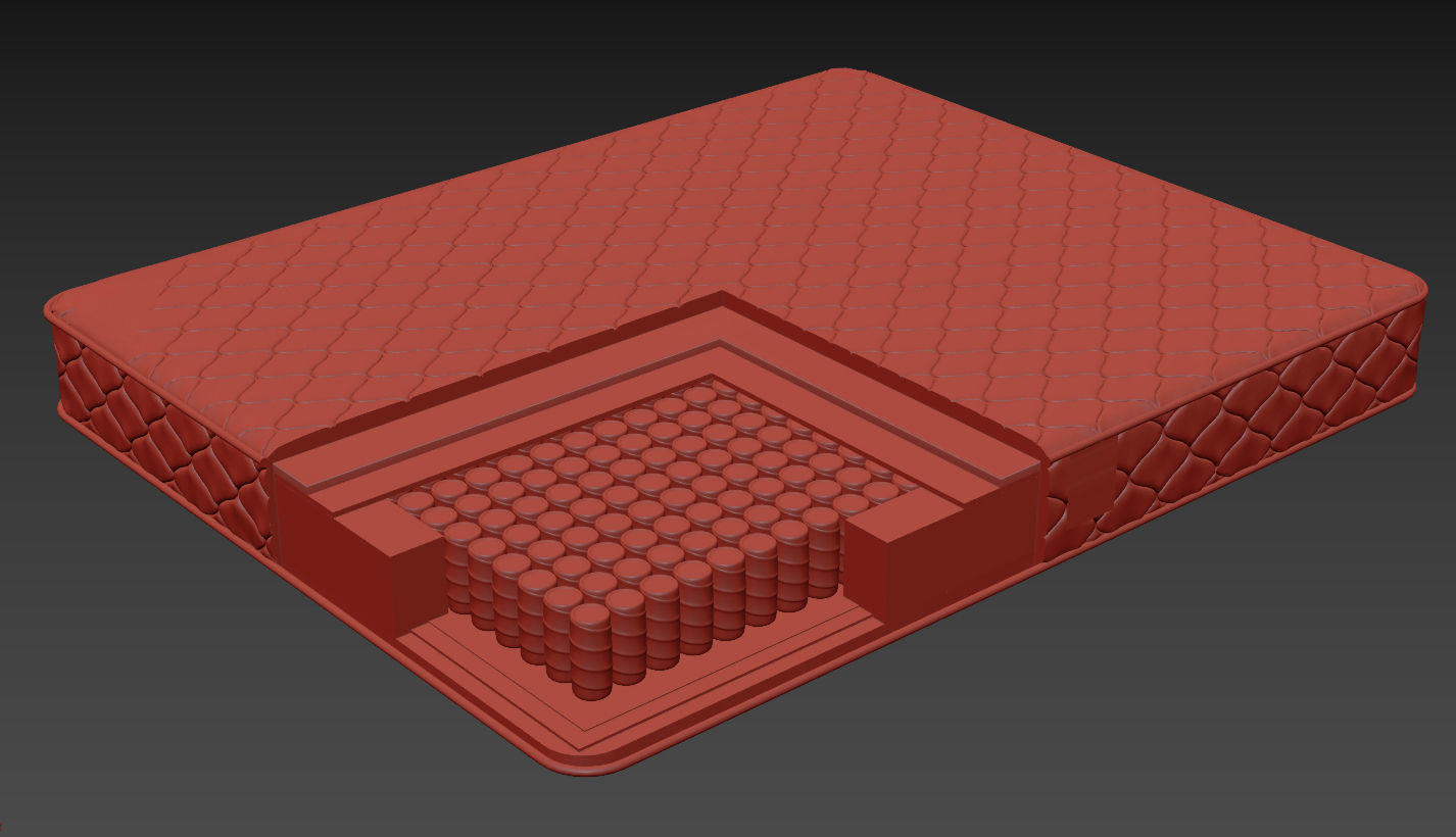 Mattress symbiosis memory foam 3D model_1