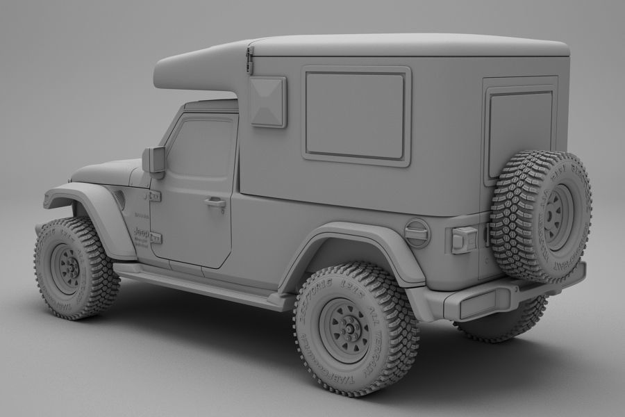 Jeep Wrangler Unlimited Camper 3D model_1