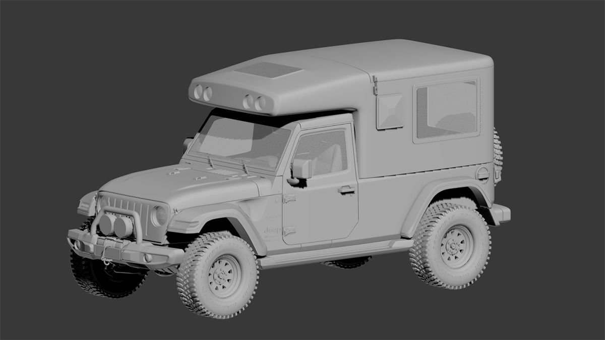 Jeep Wrangler Unlimited Camper 3D model_5