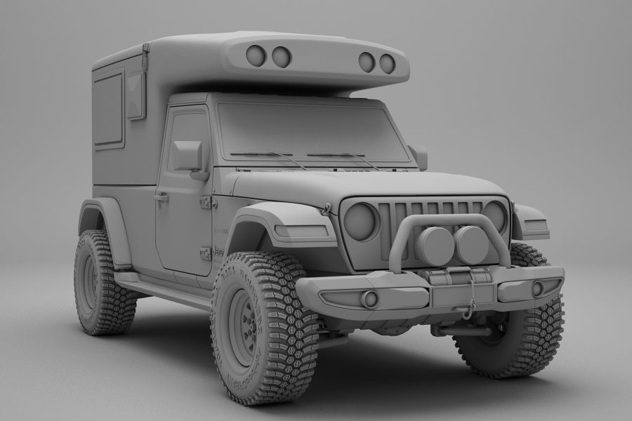 Jeep Wrangler Unlimited Camper 3D model_3