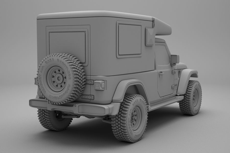 Jeep Wrangler Unlimited Camper 3D model_2