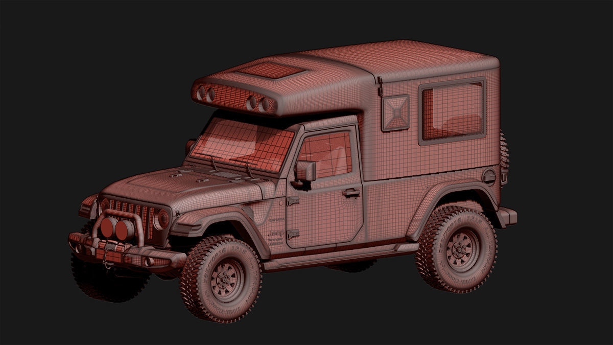 Jeep Wrangler Unlimited Camper 3D model_4