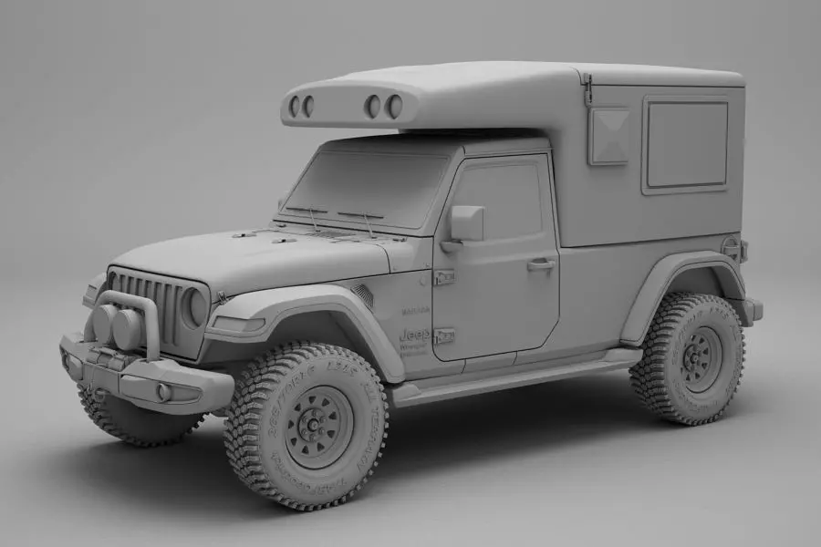 Jeep Wrangler Unlimited Camper 3D model_0