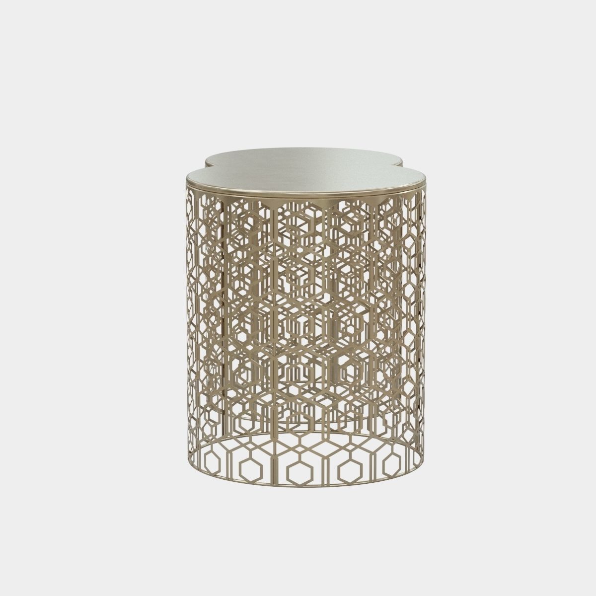 Adeco Decorative Nesting Round Side End Accent Coffee Table 3D model_4