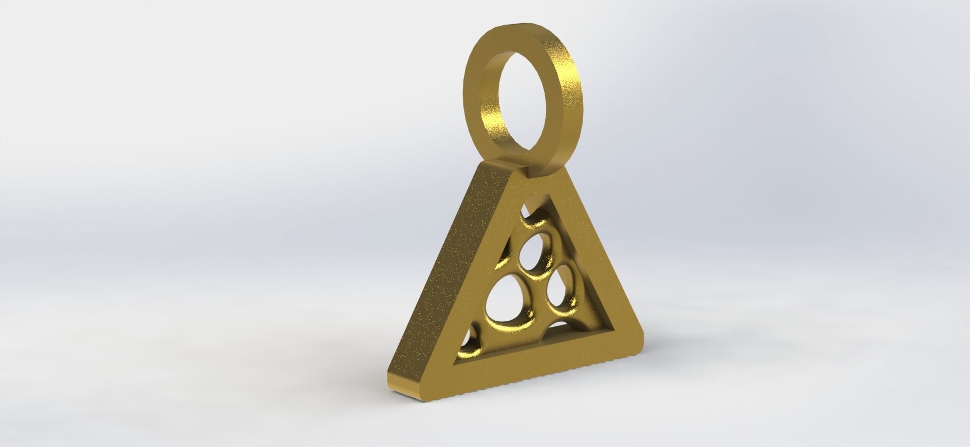 Triangle Pendant  3D print model_3