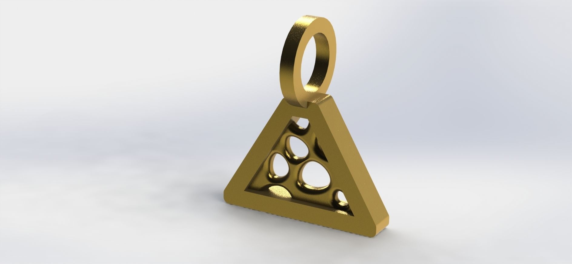 Triangle Pendant  3D print model_1