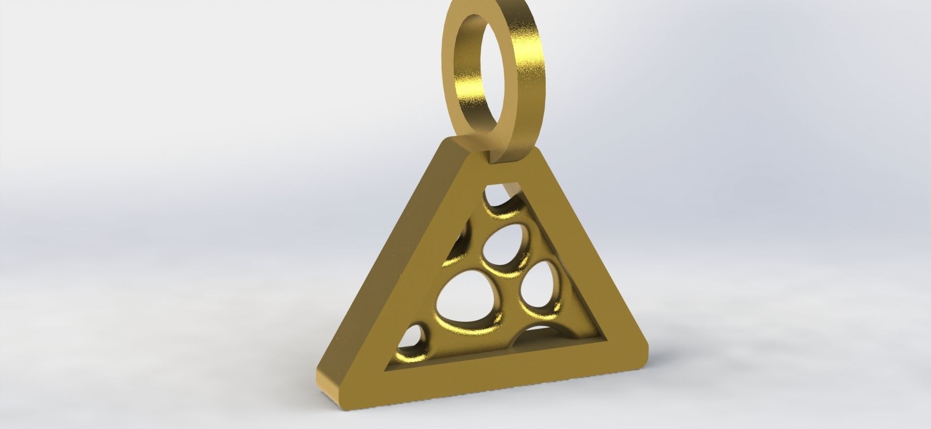 Triangle Pendant  3D print model_4