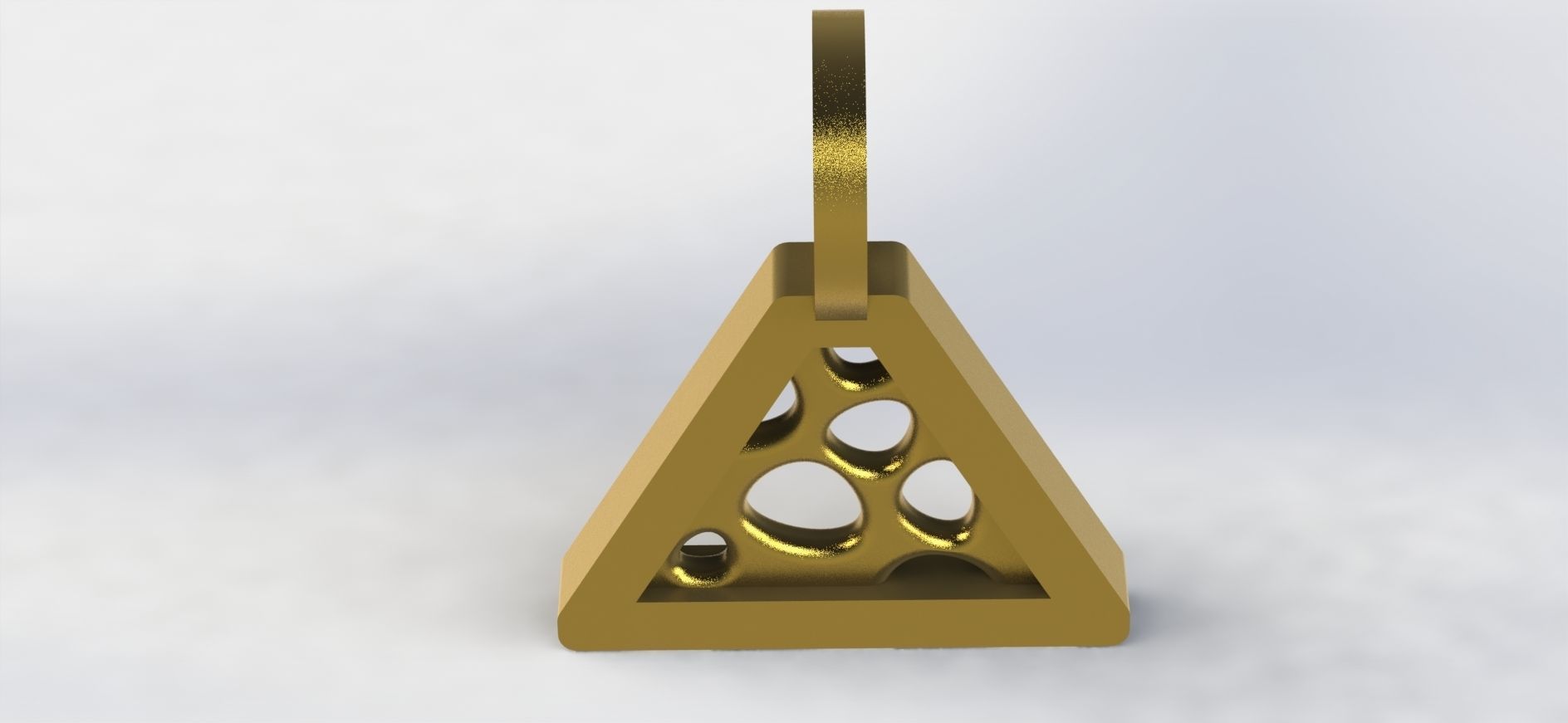 Triangle Pendant  3D print model_5