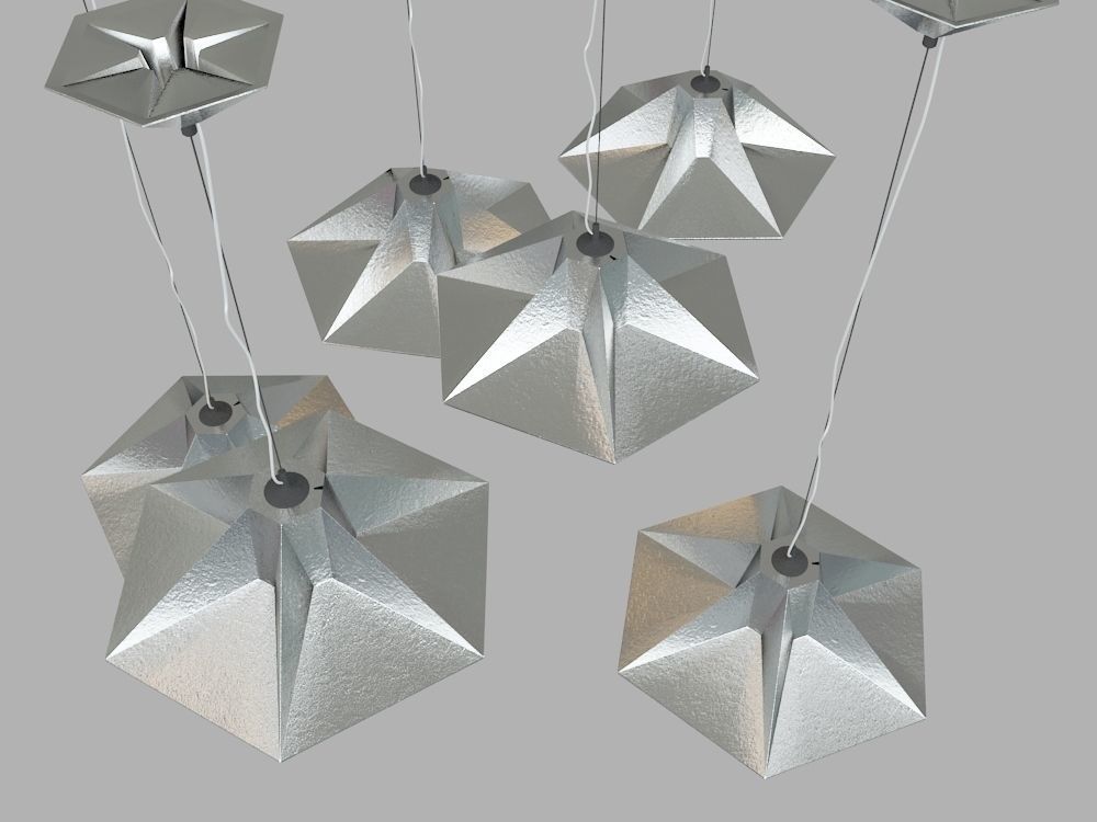 TOM DIXON GEM WIDE PENDANT LIGHTS 3D model_2