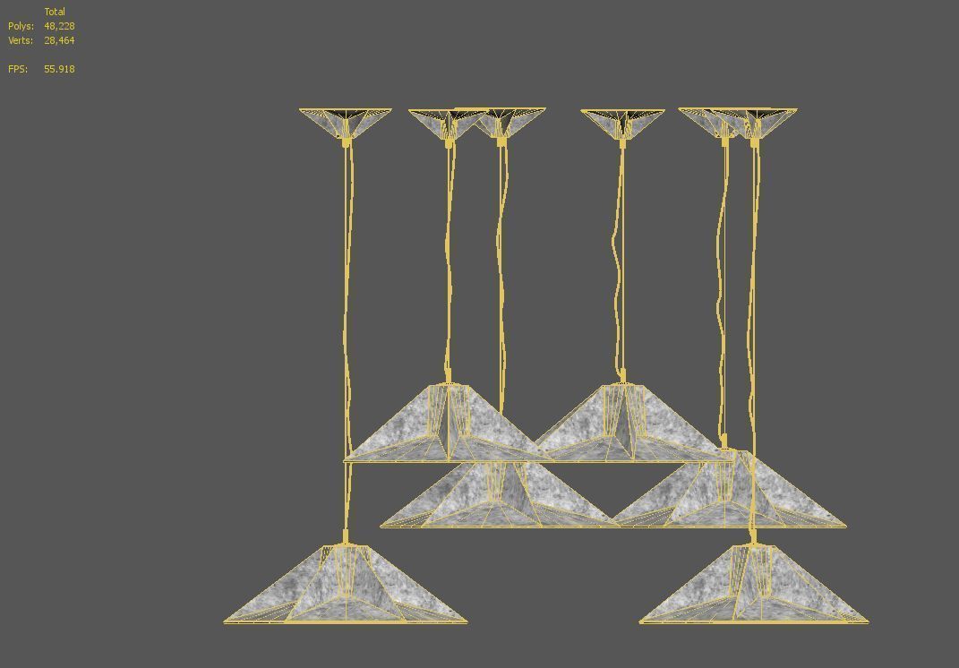 TOM DIXON GEM WIDE PENDANT LIGHTS 3D model_4