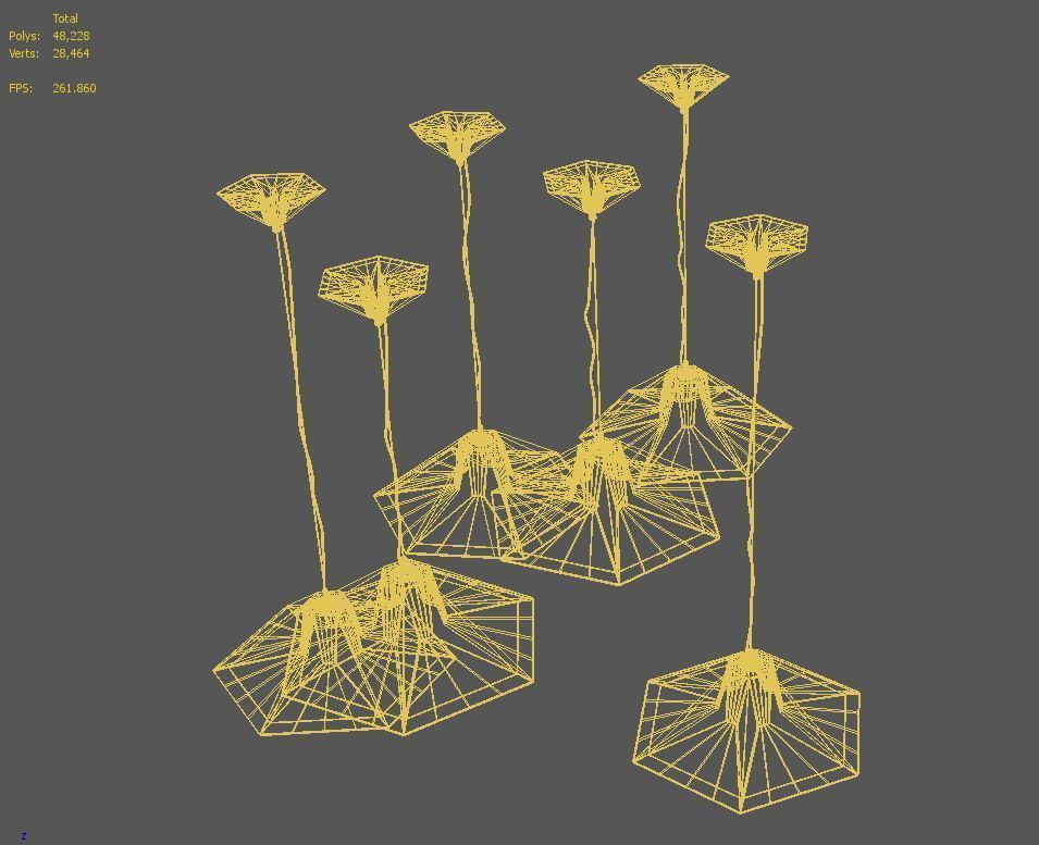 TOM DIXON GEM WIDE PENDANT LIGHTS 3D model_5