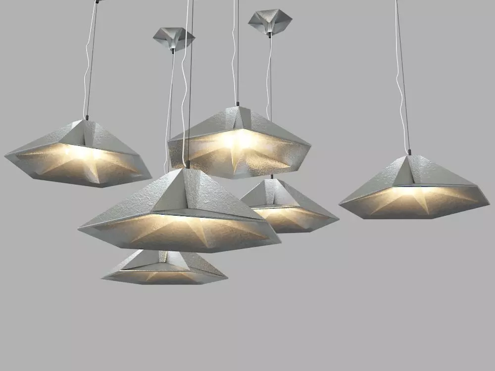 TOM DIXON GEM WIDE PENDANT LIGHTS 3D model_0