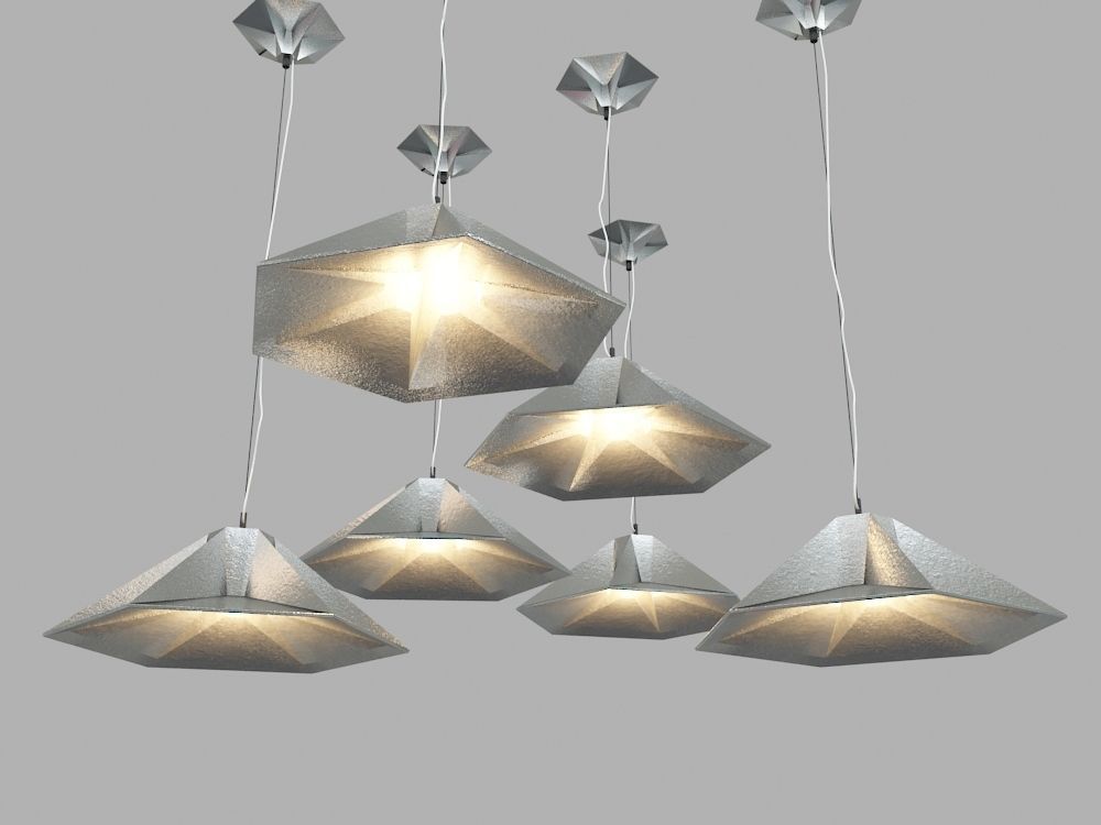 TOM DIXON GEM WIDE PENDANT LIGHTS 3D model_1