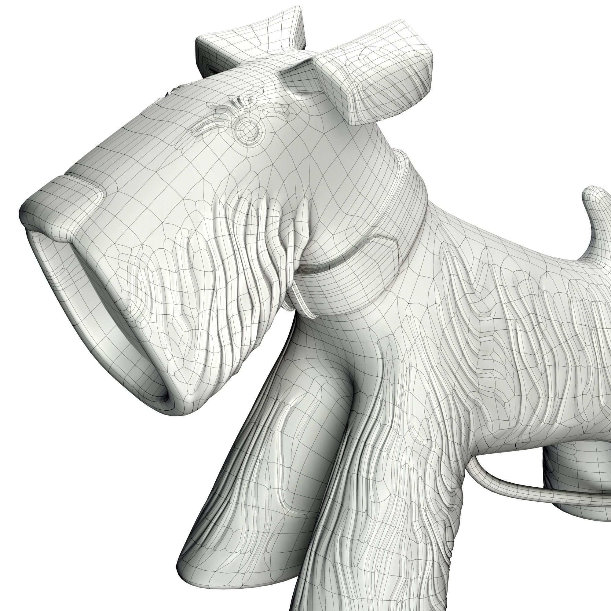 TOSCOT JULE CERAMIC DOGGY GARDEN LAMP 3D model_4