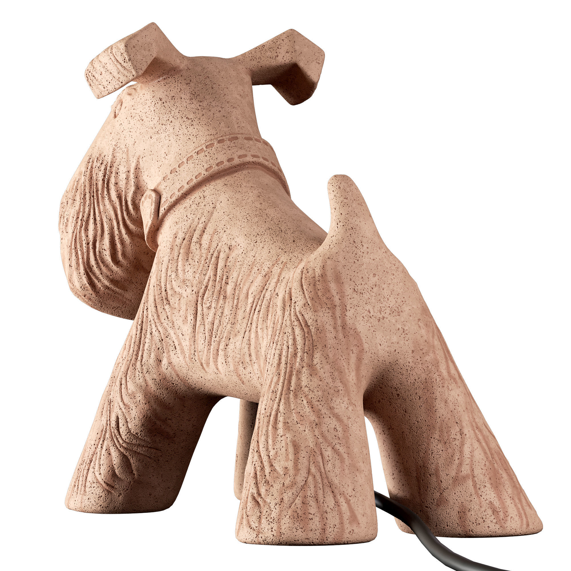 TOSCOT JULE CERAMIC DOGGY GARDEN LAMP 3D model_3