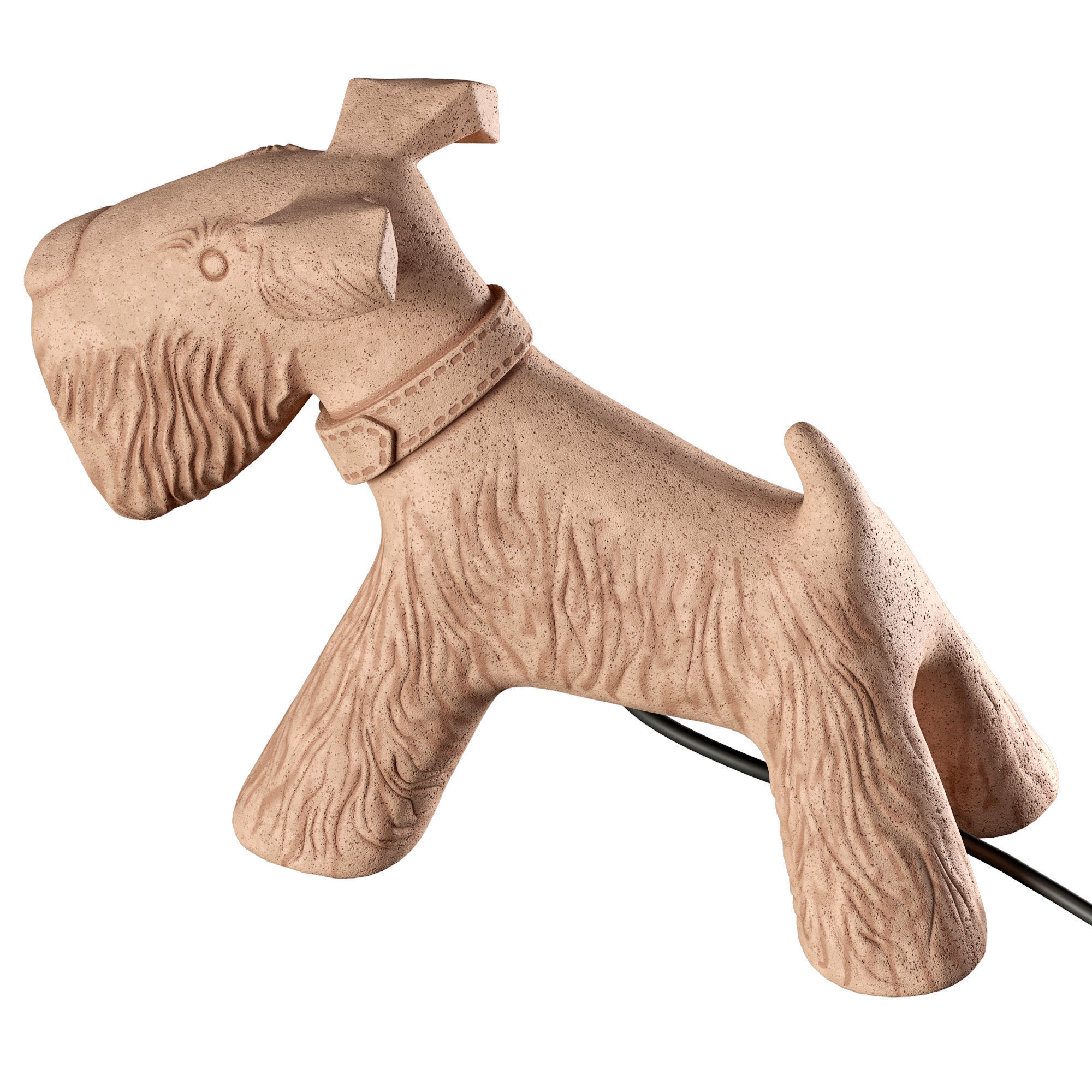 TOSCOT JULE CERAMIC DOGGY GARDEN LAMP 3D model_1