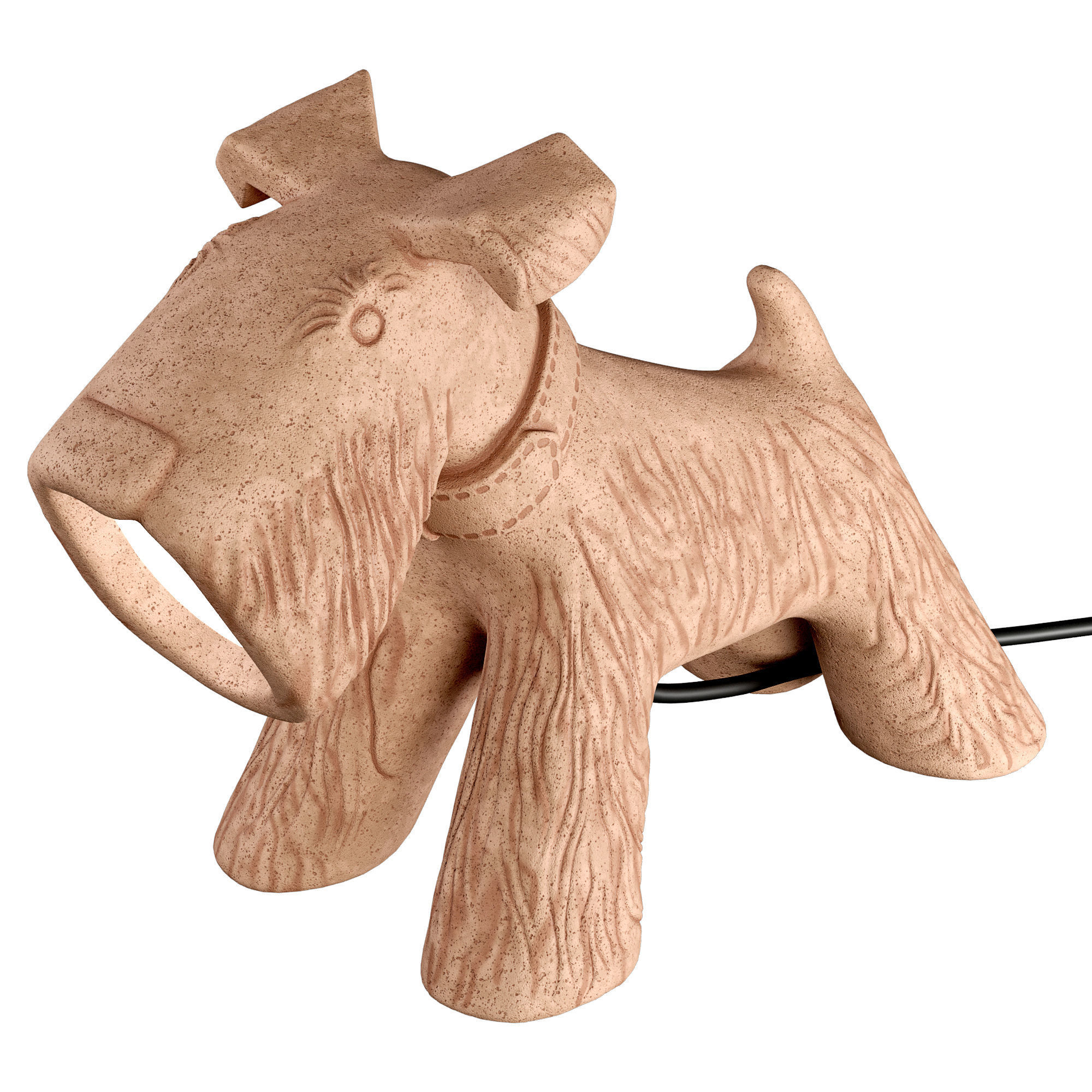 TOSCOT JULE CERAMIC DOGGY GARDEN LAMP 3D model_0