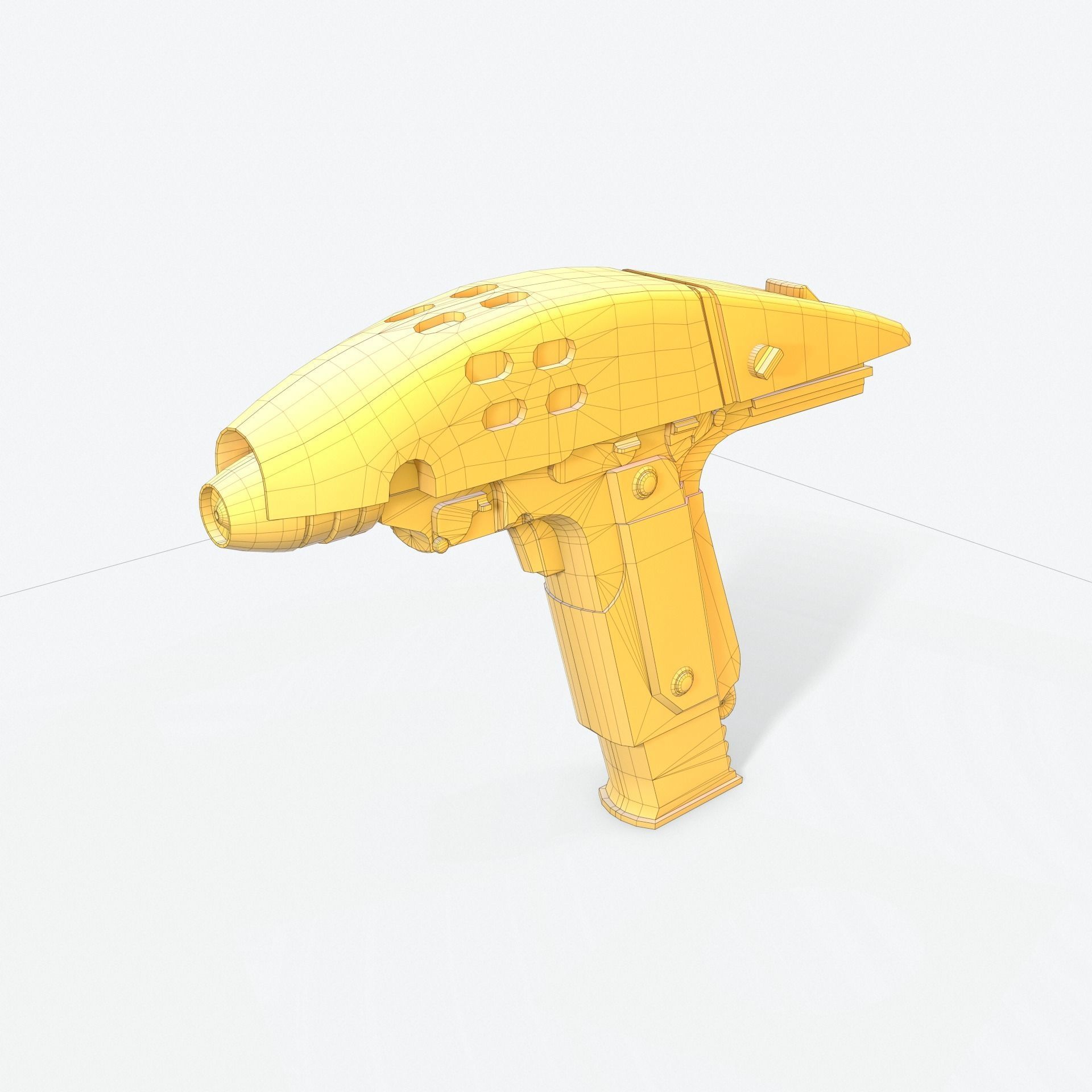Phaser Gun Type 2 2287 Low-poly 3D model_12