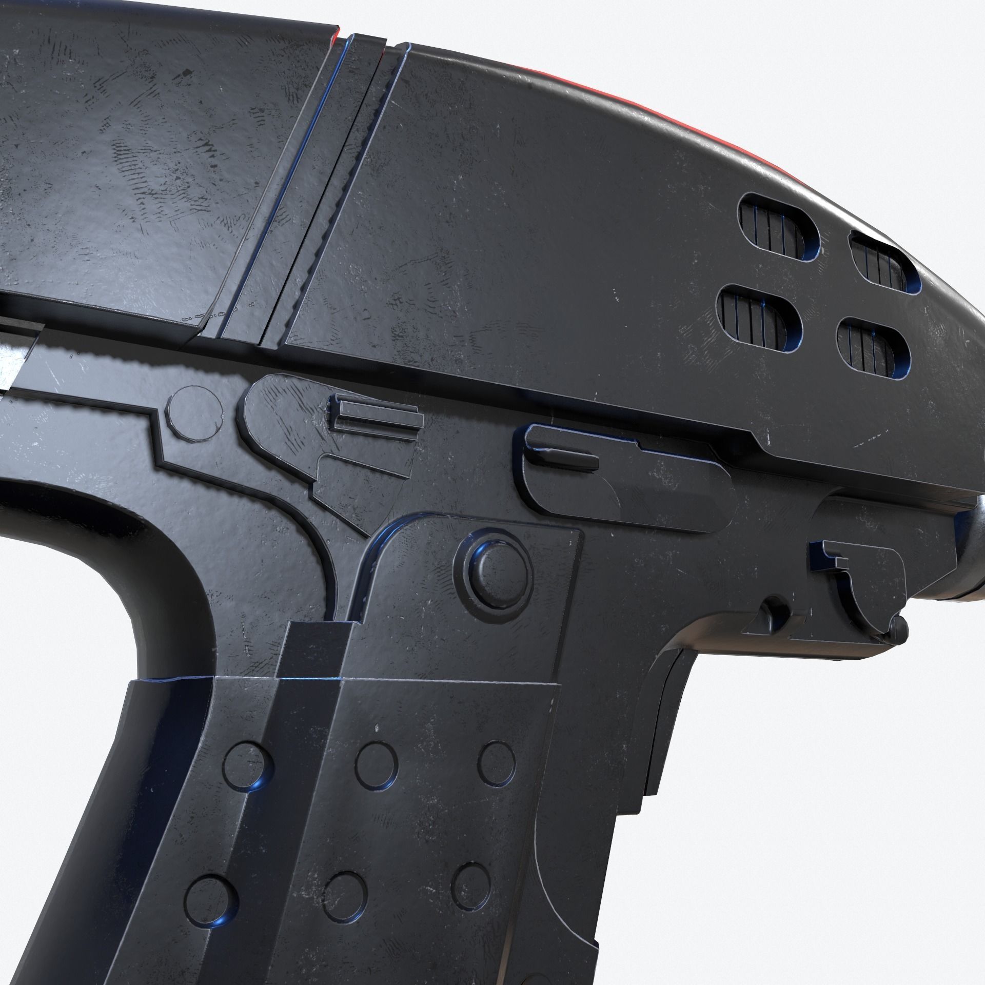 Phaser Gun Type 2 2287 Low-poly 3D model_10