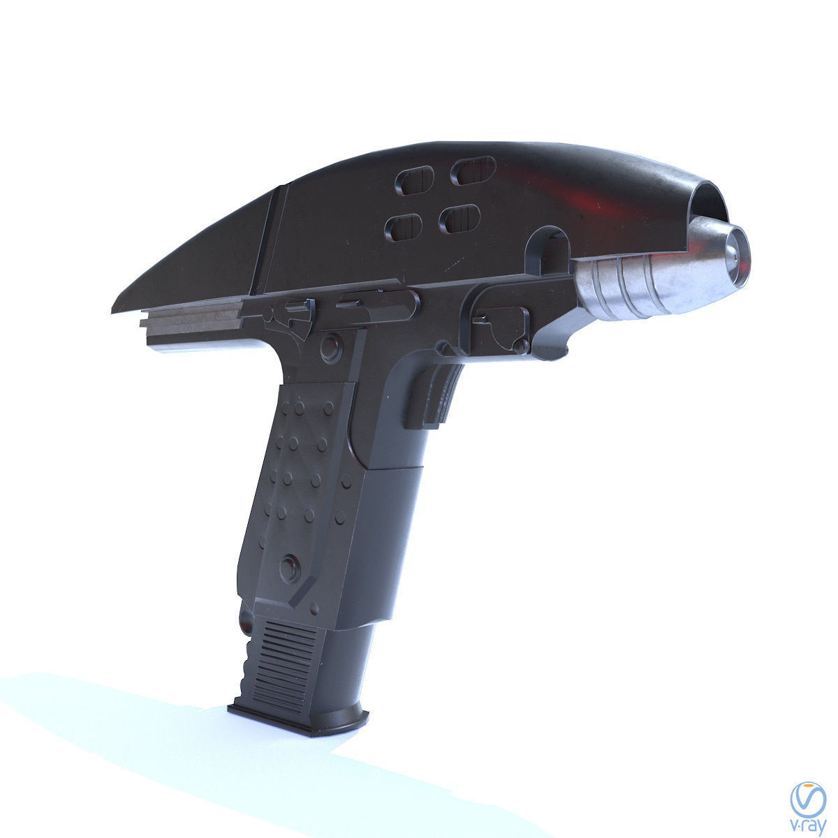 Phaser Gun Type 2 2287 Low-poly 3D model_17