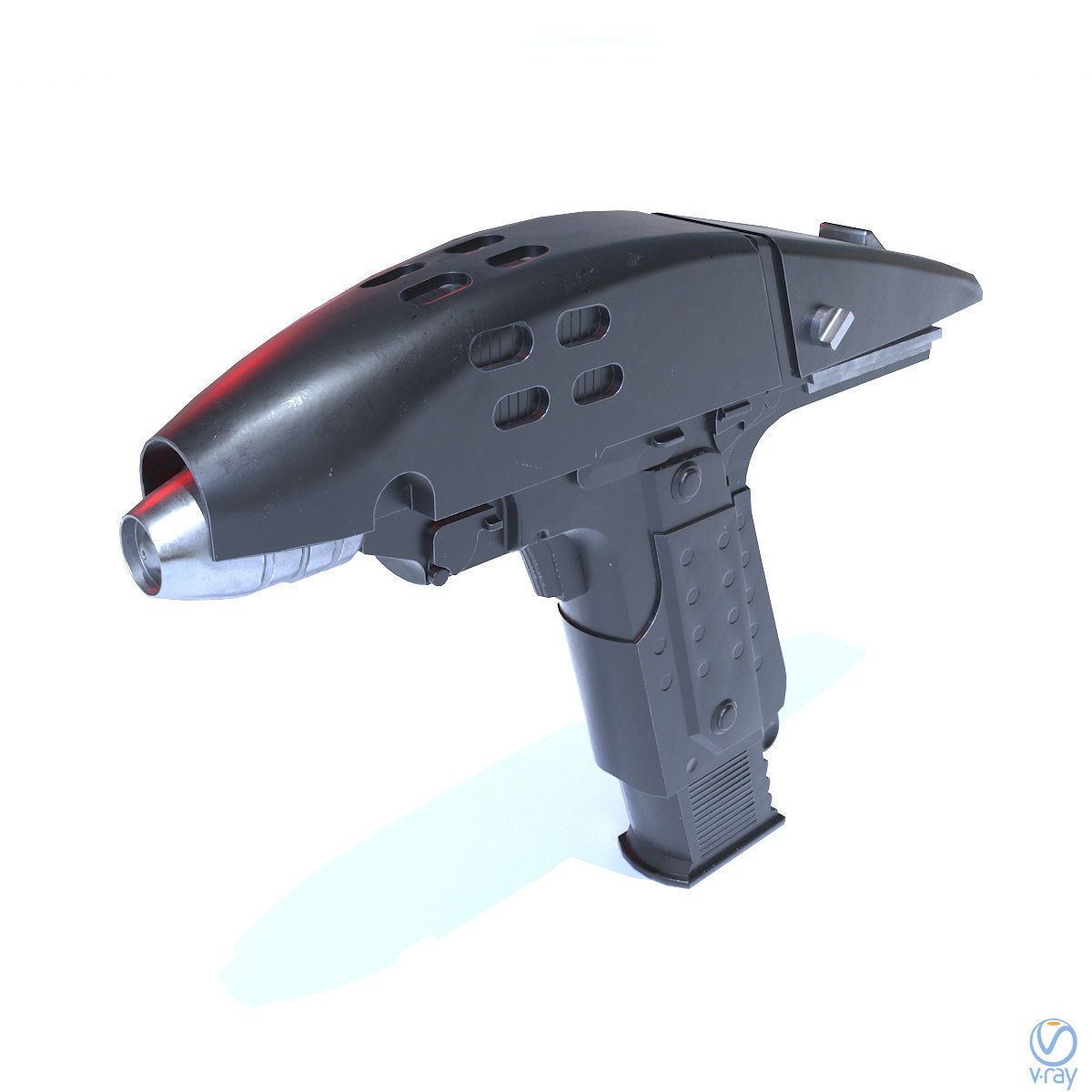 Phaser Gun Type 2 2287 Low-poly 3D model_16