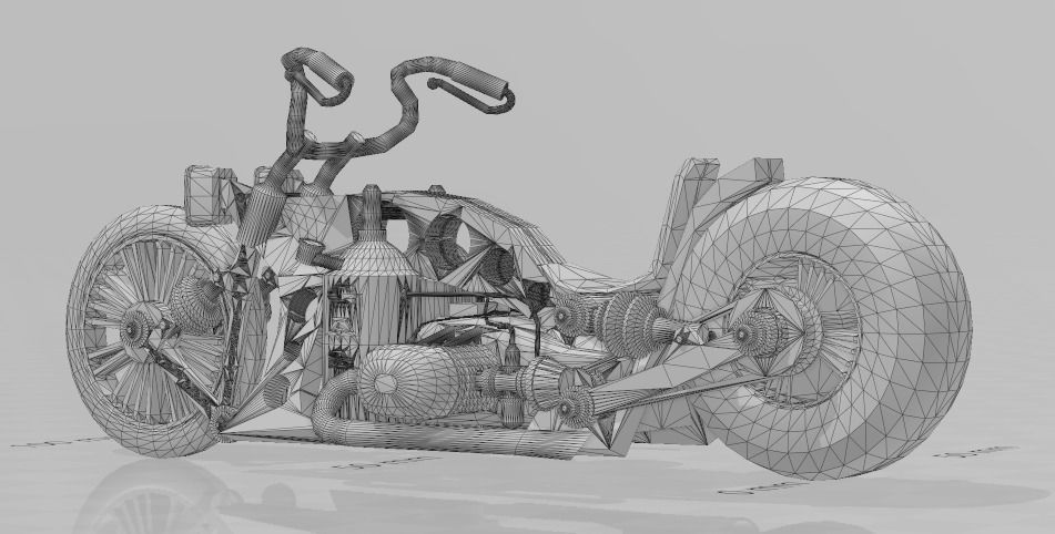 Custom bike gas scale 1 to 24 ready to print 3D print model_8