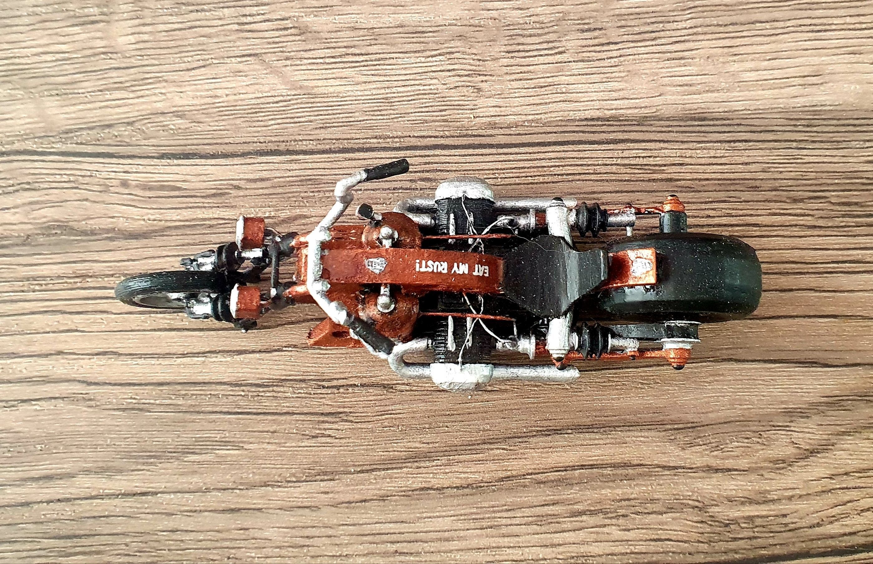 Custom bike gas scale 1 to 24 ready to print 3D print model_1