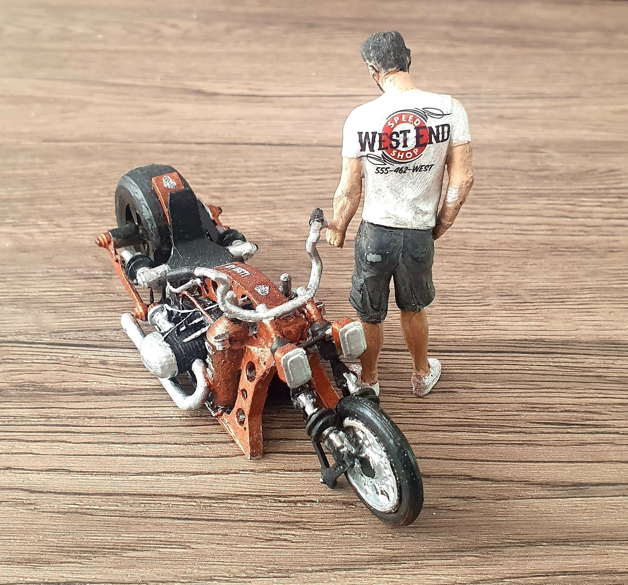 Custom bike gas scale 1 to 24 ready to print 3D print model_2