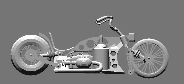 Custom bike gas scale 1 to 24 ready to print 3D print model_6