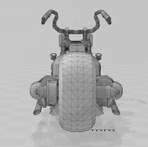 Custom bike gas scale 1 to 24 ready to print 3D print model_10