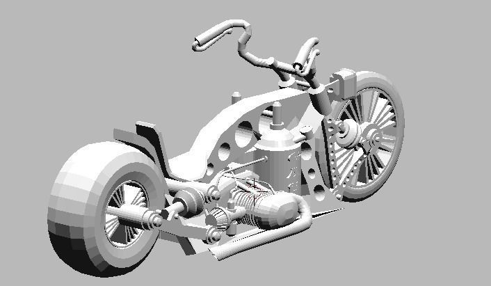 Custom bike gas scale 1 to 24 ready to print 3D print model_3