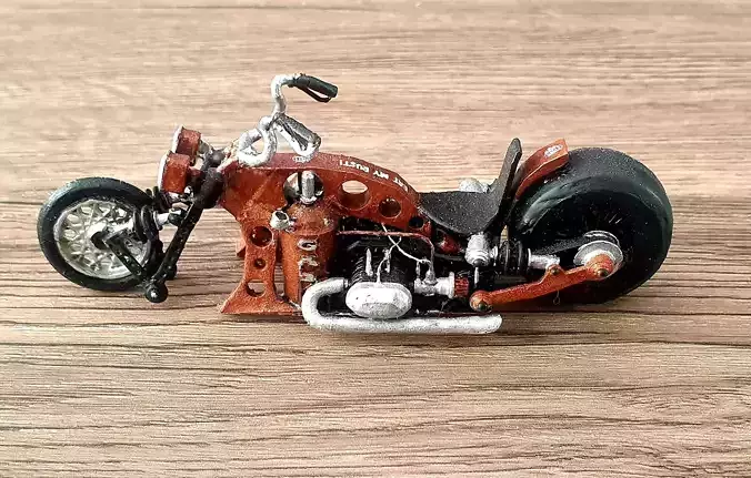 Custom bike gas scale 1 to 24 ready to print 3D print model