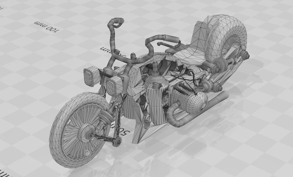 Custom bike gas scale 1 to 24 ready to print 3D print model_9