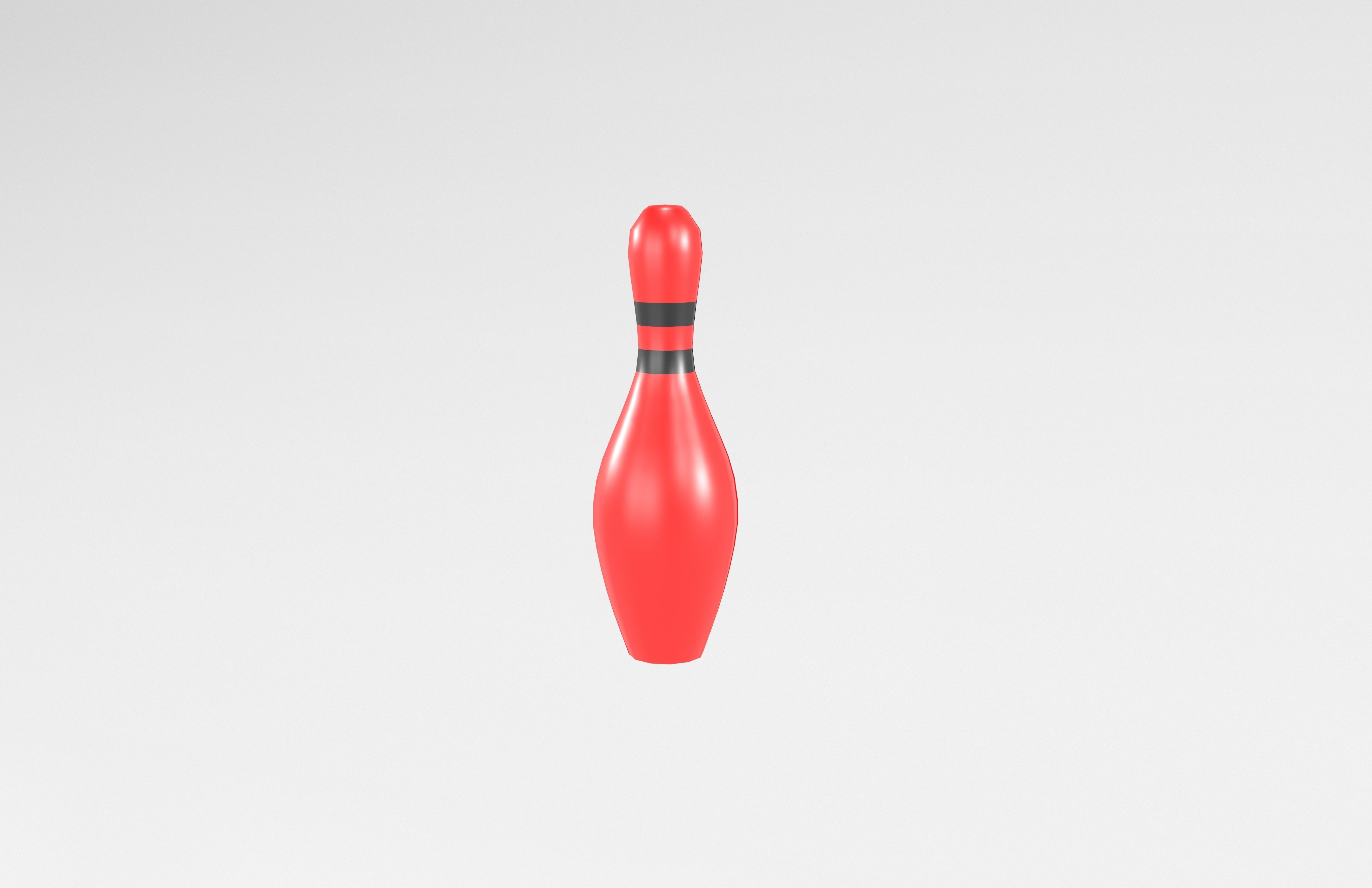 Bowling Pin v1 002 Low-poly 3D model_3