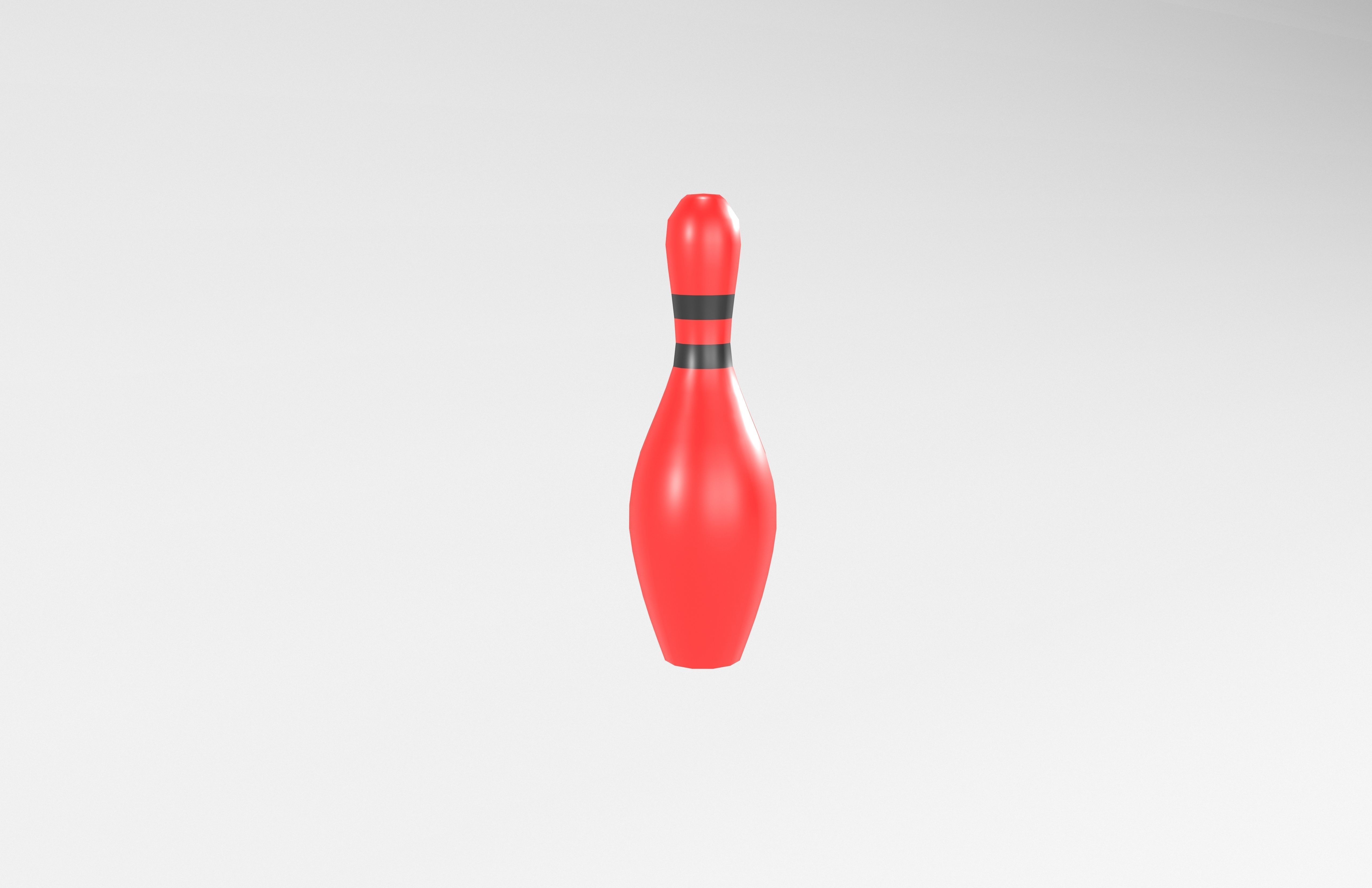 Bowling Pin v1 002 Low-poly 3D model_4