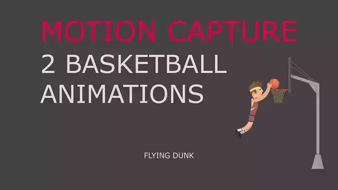 Basketball motion capture 3D mode flying dunk 3D model