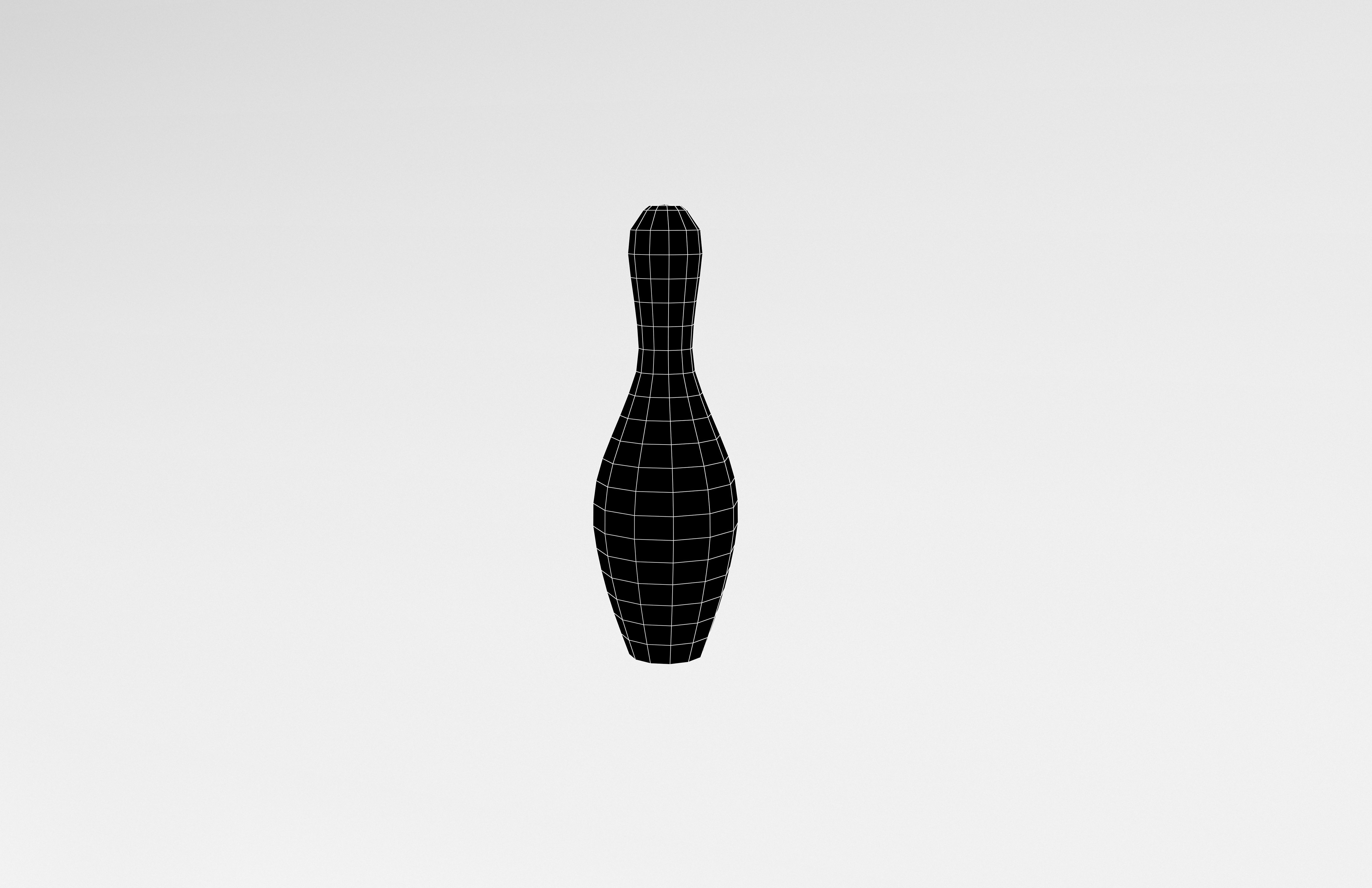 Bowling Pin v1 005 Low-poly 3D model_7